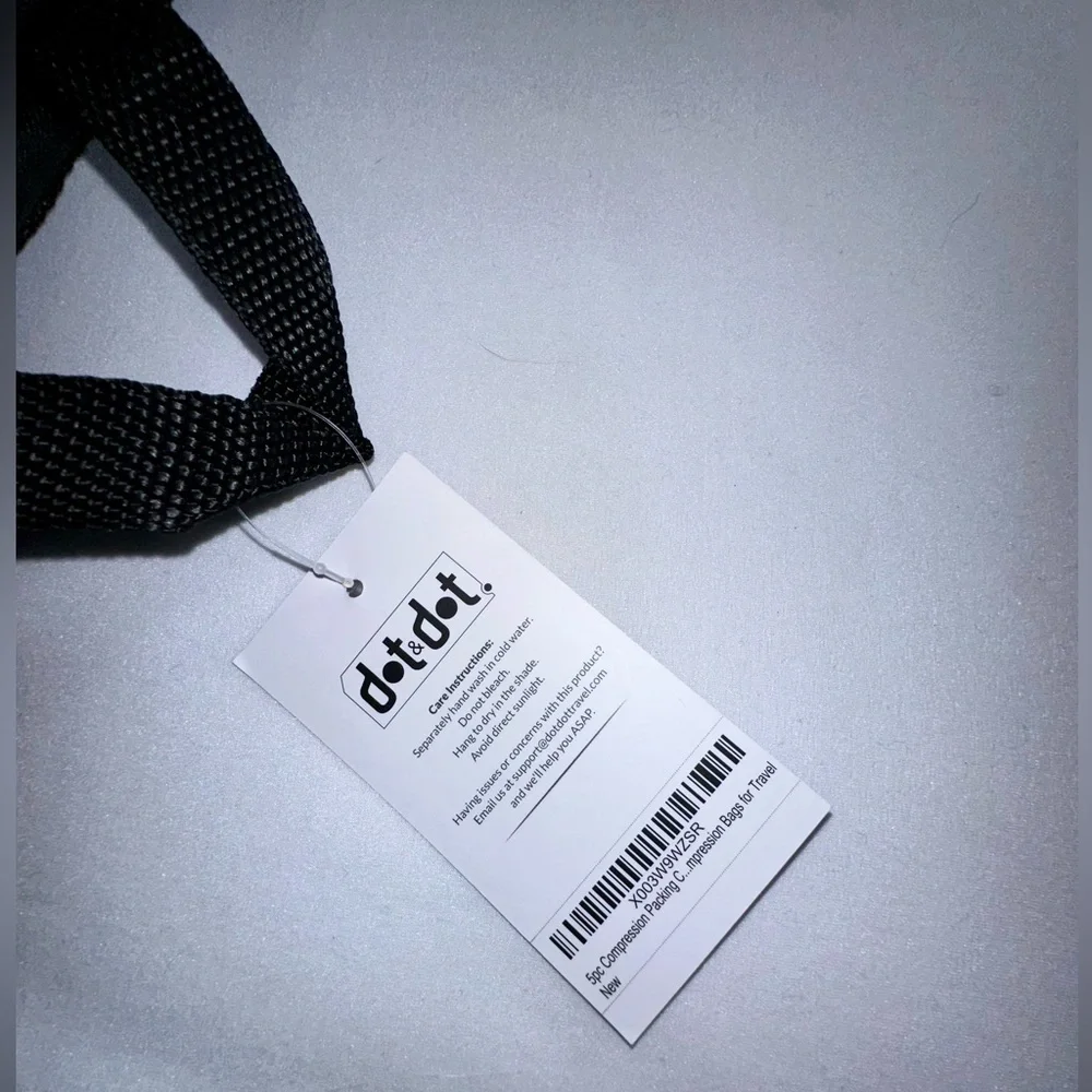 NWT Dot-to-Dot packing‎ cubes - 5 piece set in black